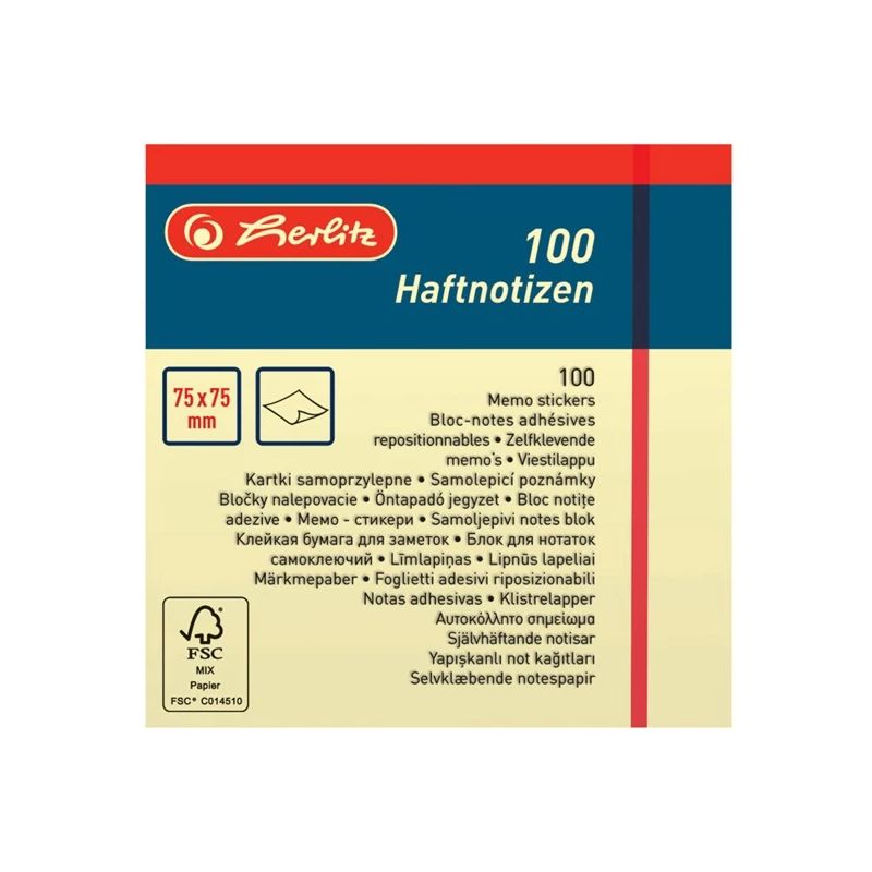 Līmlapiņas 75x75 100