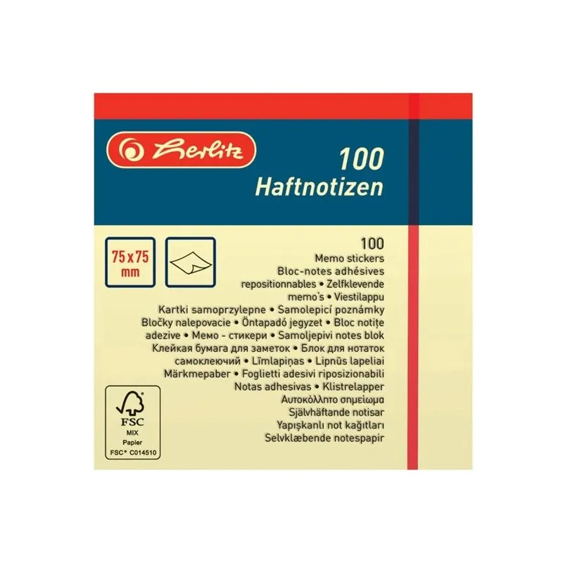 Līmlapiņas 75x75 100