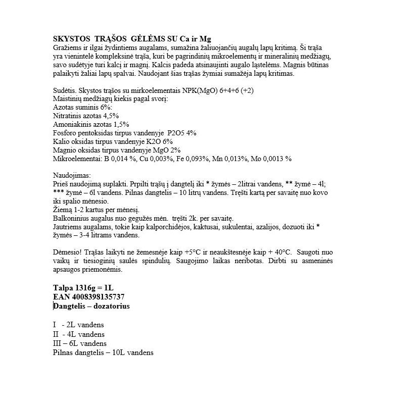 Šķidr. mēsloj. complete koncent compo 1l