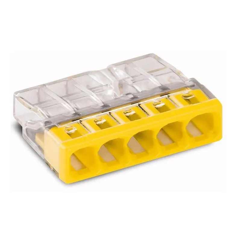 Vadu savienojums Wago 2273-205-25, 5 x 0,5-2,5 mm², 24 A, dzeltena krās., 25 gab.