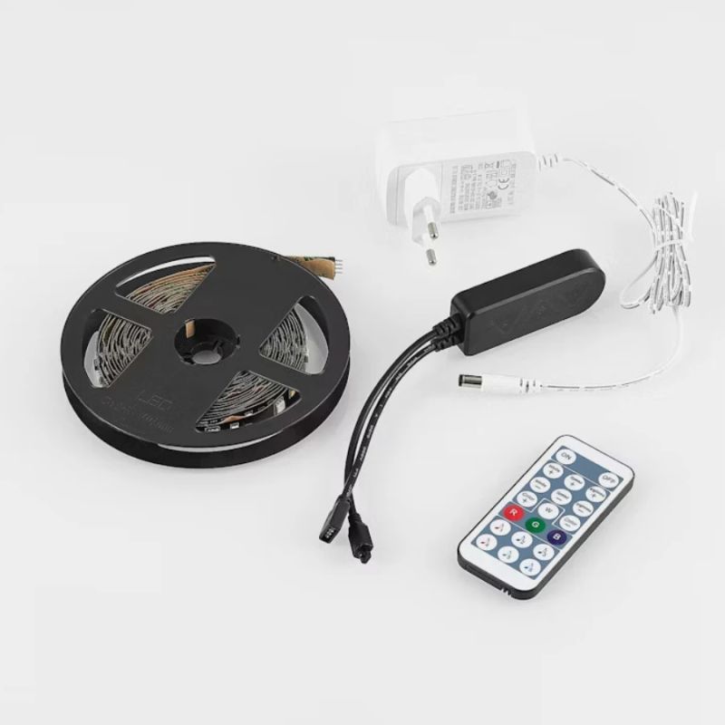 Led lentes kompl. racer 5m melna rgbw