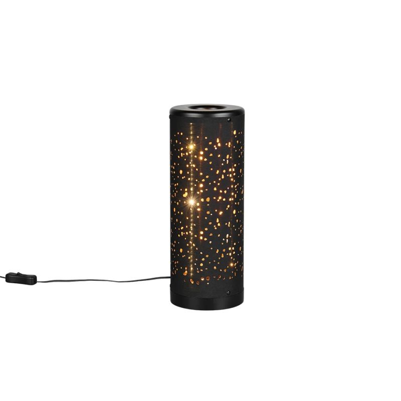 Galda lampa led taco melna-zelta