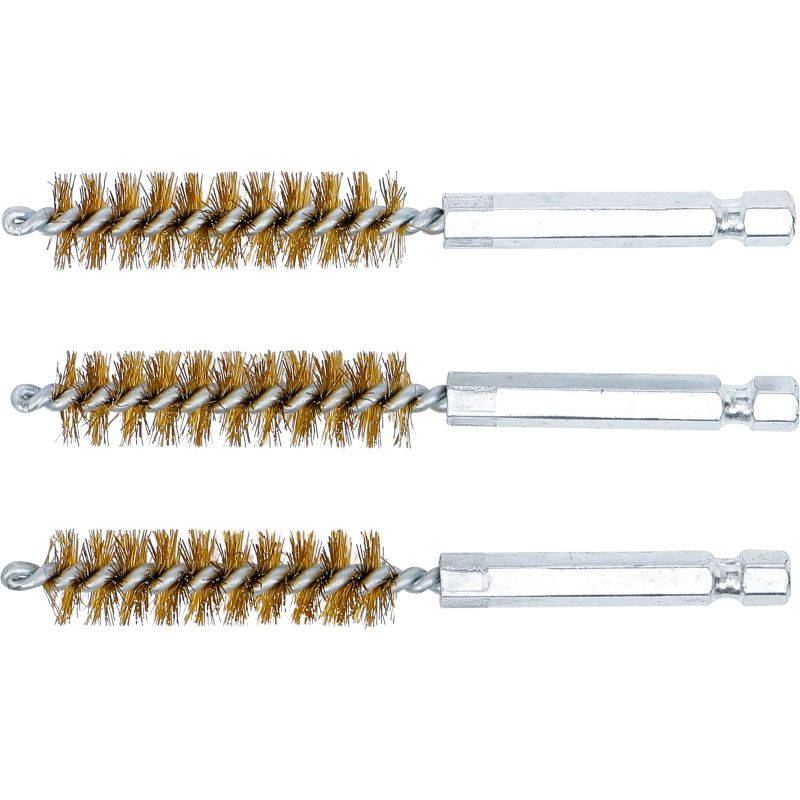 Misiņa birste , 12 mm , 6,3 mm ,1-4, piedziņa , 3 gab.