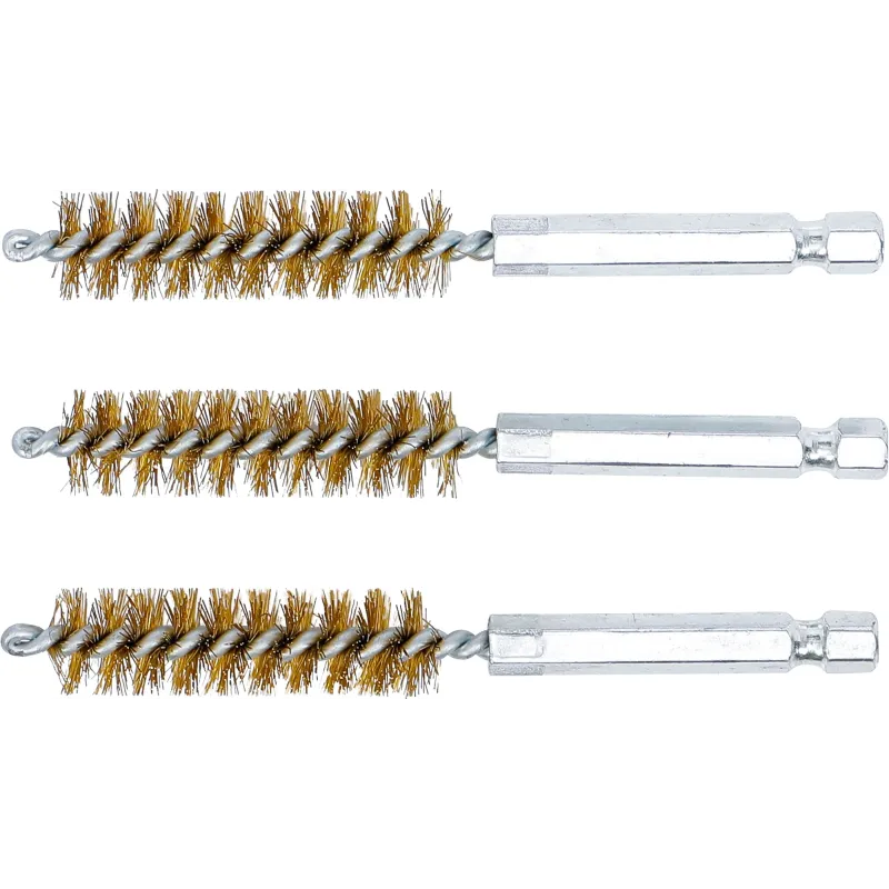 Misiņa birste , 12 mm , 6,3 mm ,1-4, piedziņa , 3 gab.