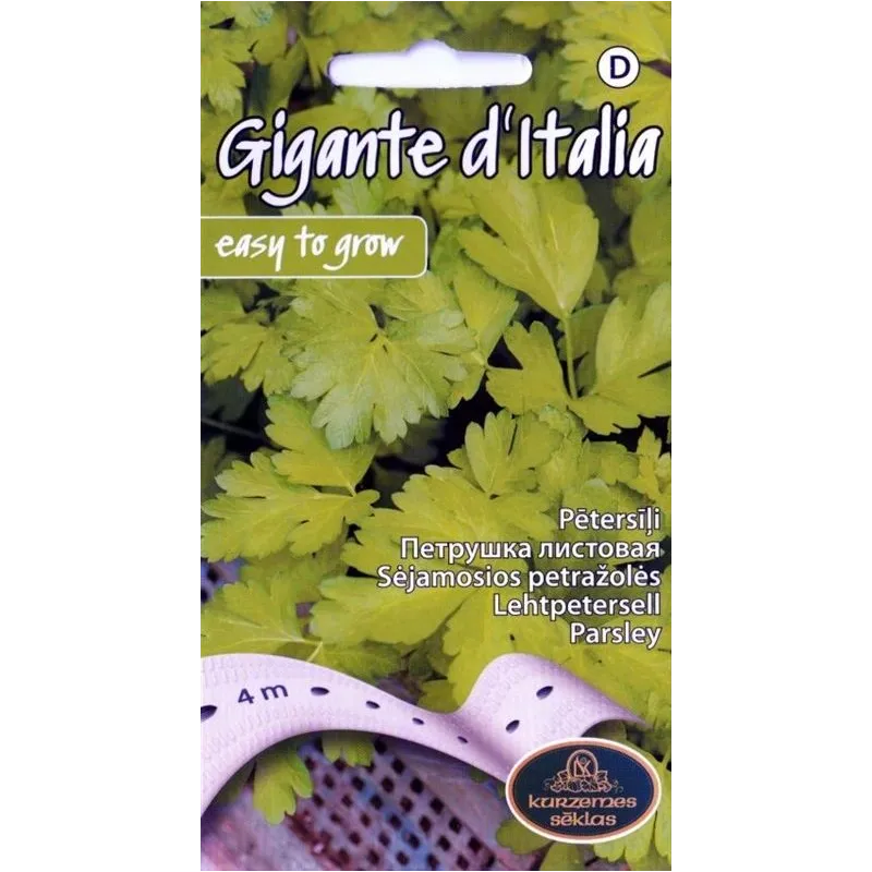 Sēklas Kurzemes sēklas pētersīļi Gigante Ditalia, 7 g
