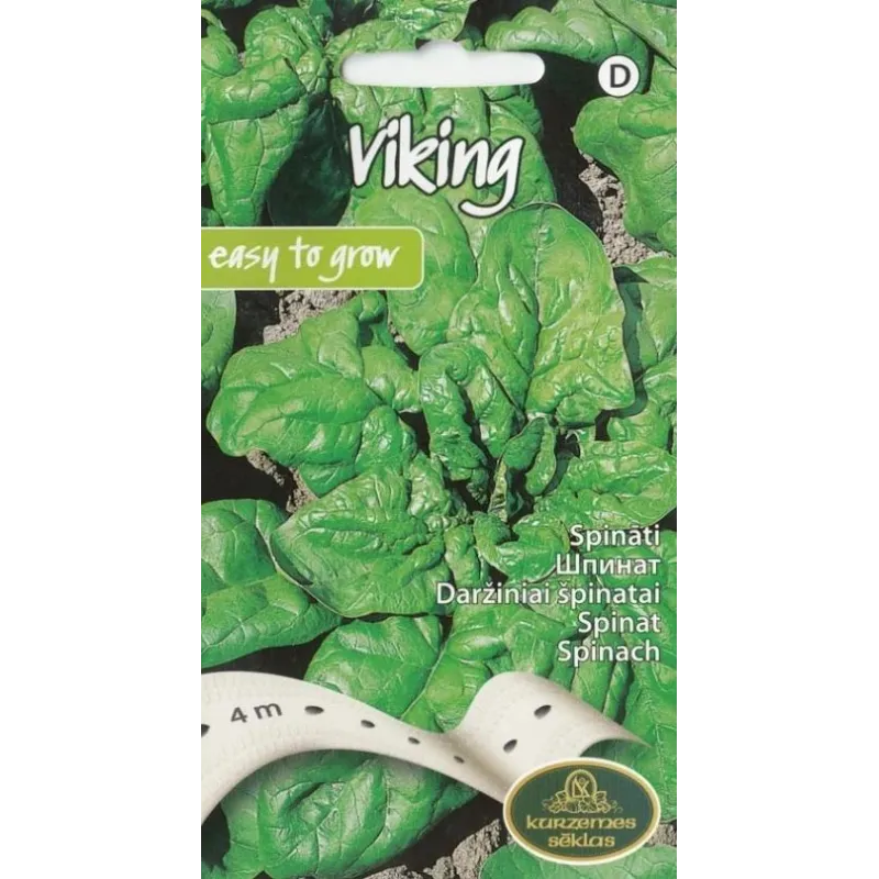 Sēklas Kurzemes sēklas, spināti Spinach Viking, 4 g