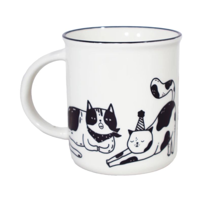 Krūze keramiska 330ml, kaķi