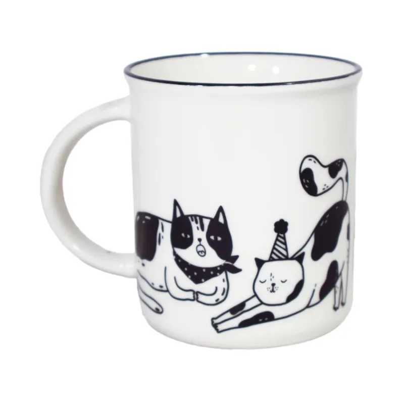 Krūze keramiska 330ml, kaķi