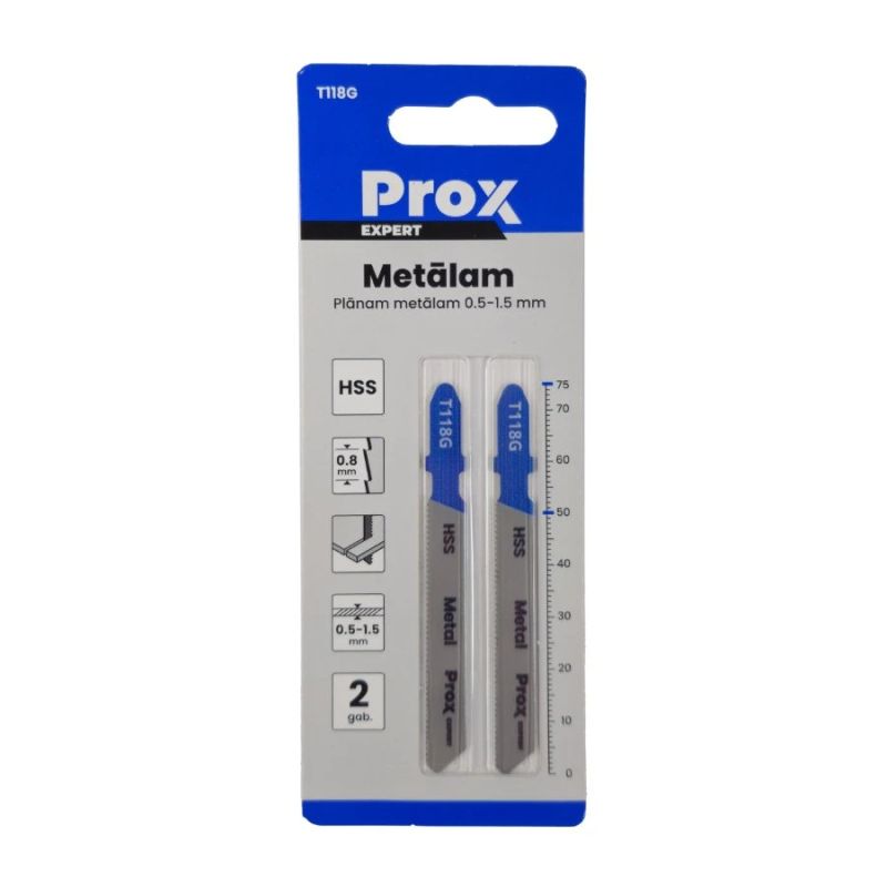 Figūrzāģa asmeņi Prox Expert metālam T118G 2gab. HSS