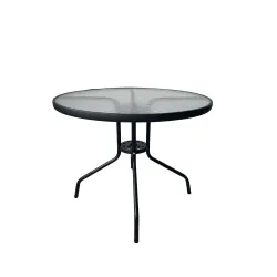 Aialaud Bistro Round, roostevaba teras v.-hall v., 90 cm x 90 cm x 70 cm