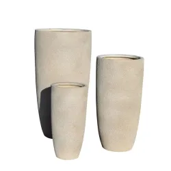 Puķu pods Domoletti LT13766-2S, keramika-māls, pelēka krās.