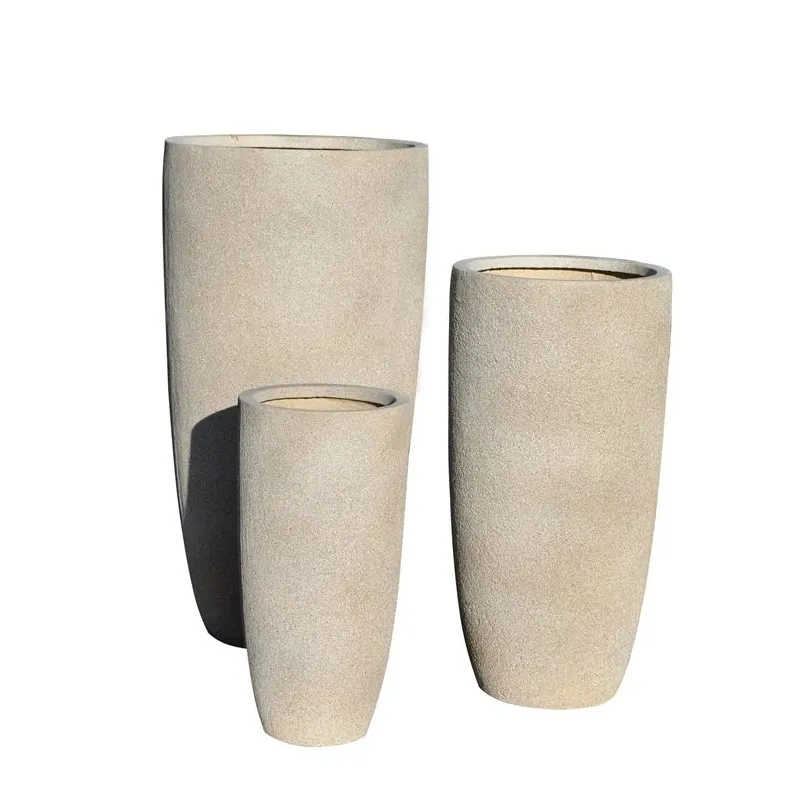 Puķu pods Domoletti LT13766-2S, keramika-māls, pelēka krās.