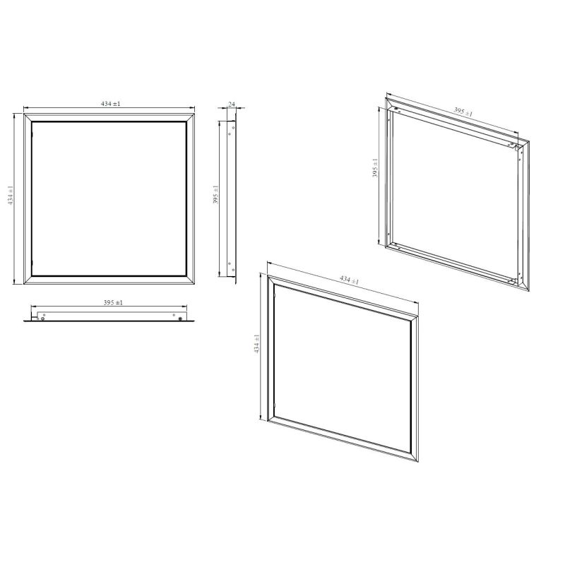 Revīzijas lūka Haushalt RD4040, 396 mm x 396 mm