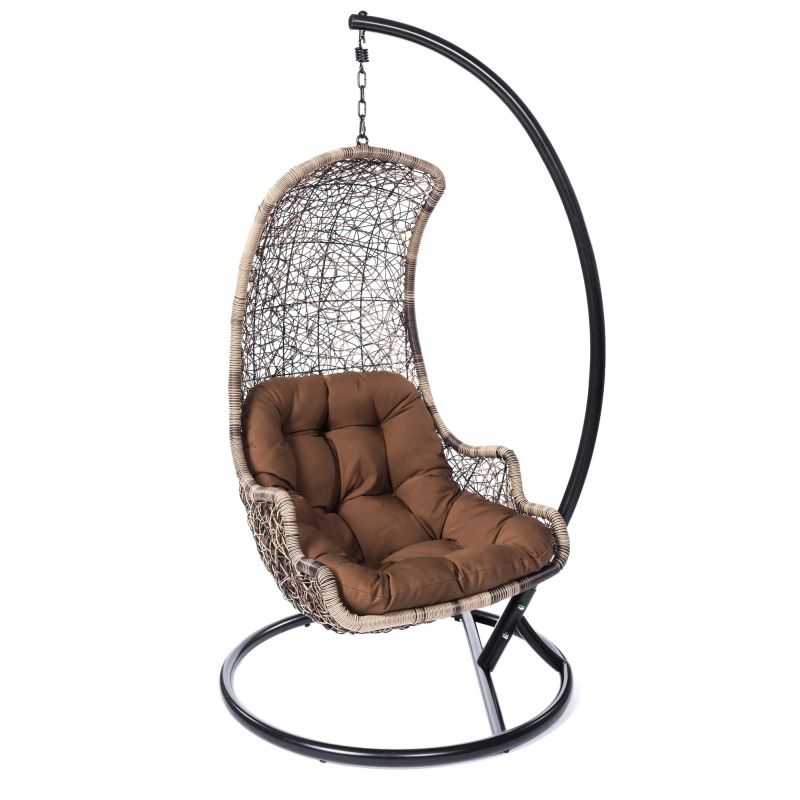 Pakabinamas krėslas Domoletti Brownie, ruda sp.-juoda sp.