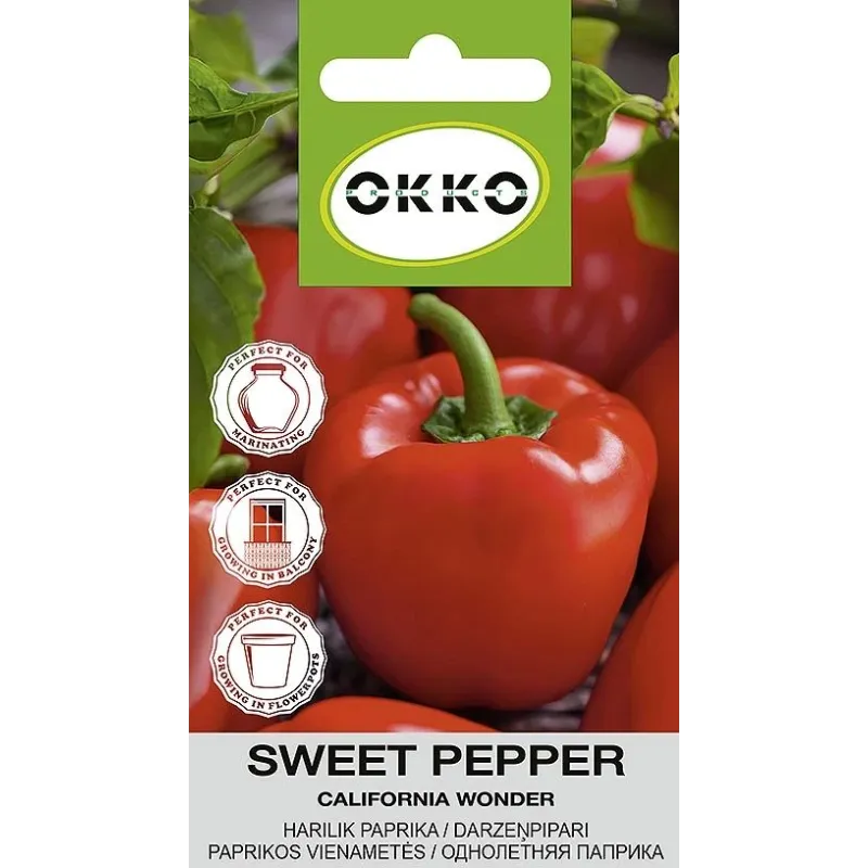 Sēklas Okko, paprika California Wonder, 0.2 g