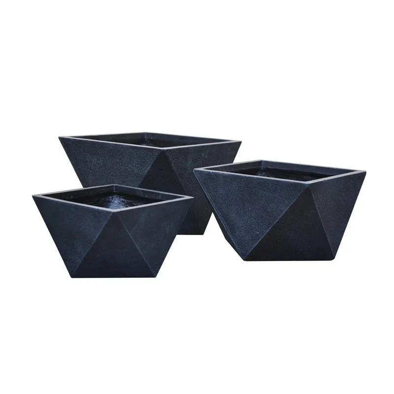 Puķu pods Domoletti LT24405-C, keramika-māls, DIA 44 cm, antracīta krāsā