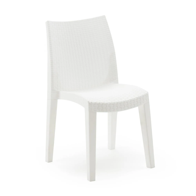 Krēsls plastmasas Lady balts