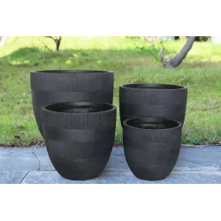 Gėlių vazonas Domoletti LT14543B, keramika-molis, antracito sp.