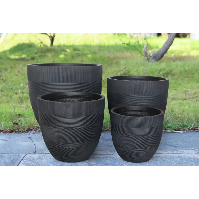 Puķu pods Domoletti LT14543B, keramika-māls, antracīta