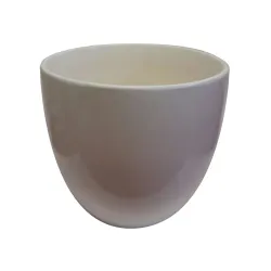 Puķu pods Banga 10010016, keramika, balta krās.