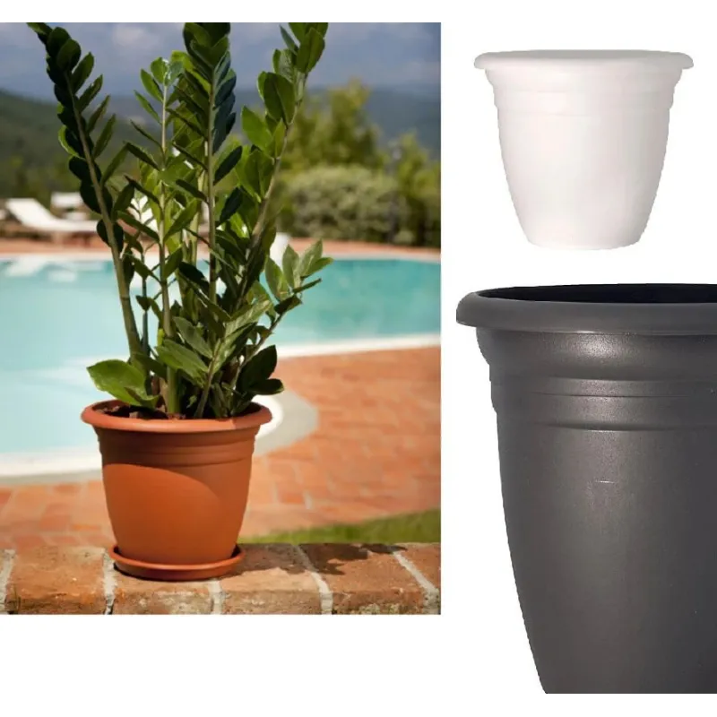 Puķu pods Domoletti TE000060-100, plastmasa, brūna krās.