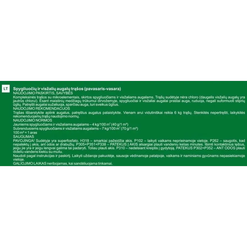 Mēslojums mūžzaļajiem augiem, skujkokiem Garden Center, lielam apjomam, 1 kg