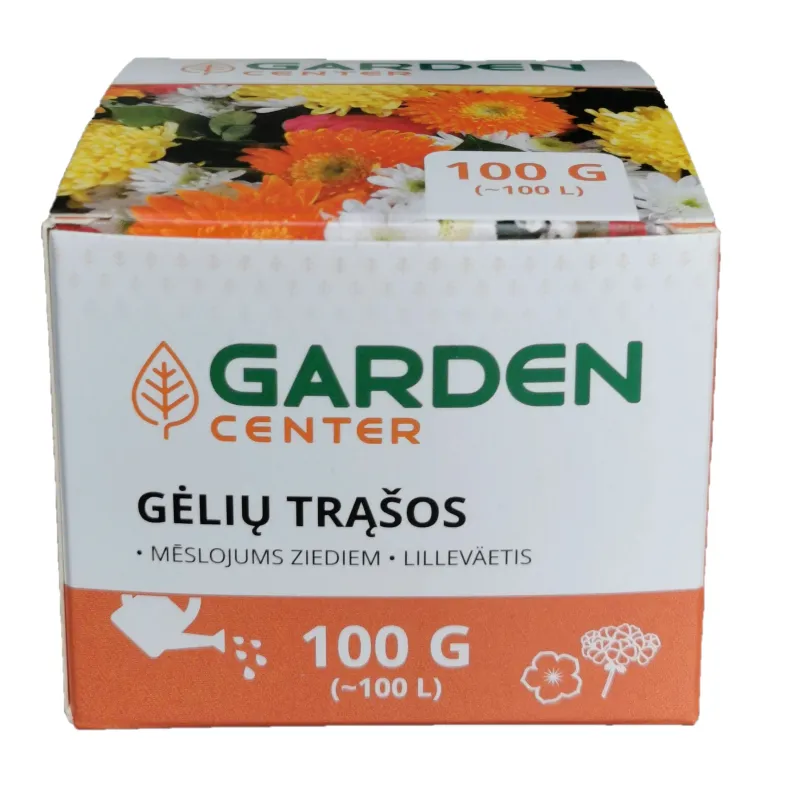 Mēslojums ziediem Garden Center, lielam apjomam, 0.1 kg