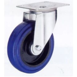 Ratiņu ritenis d75 ar plāksni 11075bl