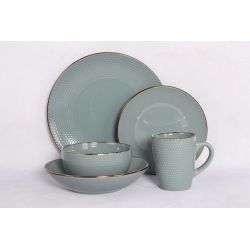 Šķīvis zupas domoletti punkt.zaļa 20cm