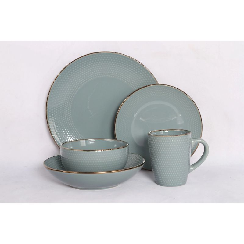 Šķīvis zupas domoletti punkt.zaļa 20cm