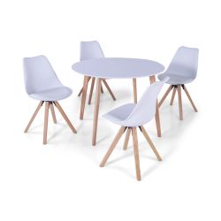 Ēdam.galds martha apaļš 75.5x105 cm b-k