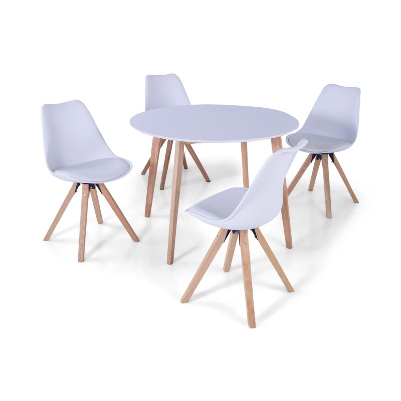 Ēdam.galds martha apaļš 75.5x105 cm b-k