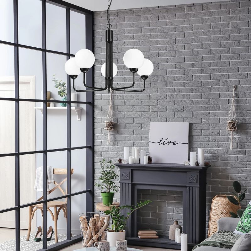 Lampa gr.brianna lm-5.156 5xg9 melna