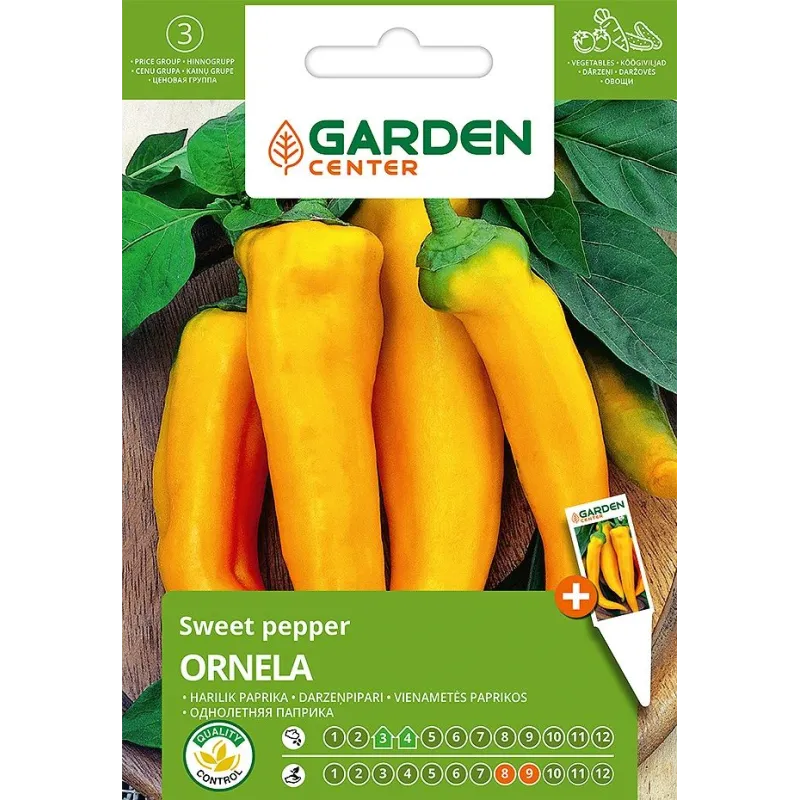 Sēklas Garden Center, paprika ORNELA, 0.1 g