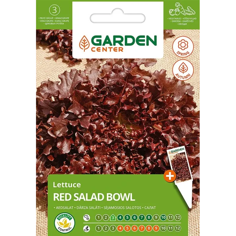 Sēklas Garden Center, salāti RED SALAD BOWL, 1 g