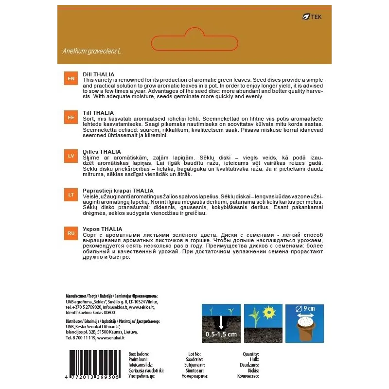 Sēklas Garden Center dilles THALIA D8, 5 g