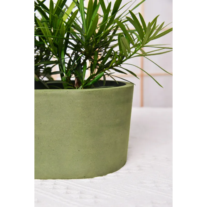 Gėlių vazonas Domoletti M-18C20, spw, 20 cm x 10 cm, žalia sp.