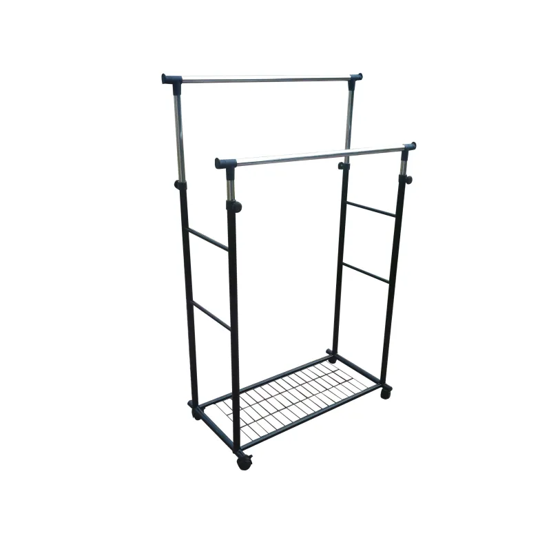 Drēbju pakaramais Domoletti DR-9-1446, 102 - 175 cm, sudraba krās.-melna krās.