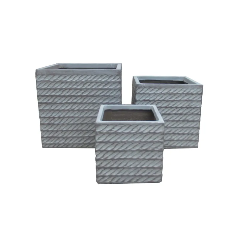 Puķu pods Domoletti LT24675-1S, keramika-māls, pelēka krās.