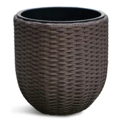 Puķu pods Domoletti 53000011108, plastmasa, brūna