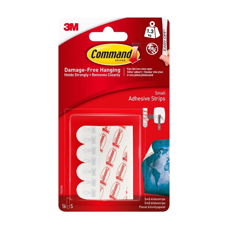 Līmlente āķiem 3M 17022NEWUKN, balta krās.