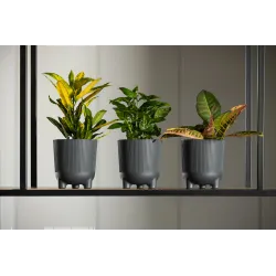 Gėlių vazonas Lamela Aria 226-04, plastikinis, juoda sp.