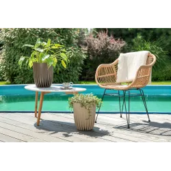 Lillepott Lamela Mira 930-85, plastik, hele pruun v.