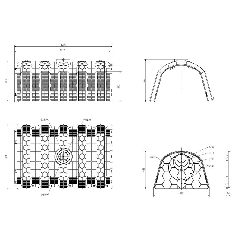 Tunelis notekūdeņu filtrācijai 300l