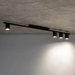 Lampa griestu logan gu10 4x10w melna