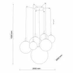 Светильник навесной TK Lighting Cadix 4608, G9, 7 x 6 Вт