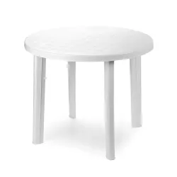 Round Table Tondo 90cm, White Plastic