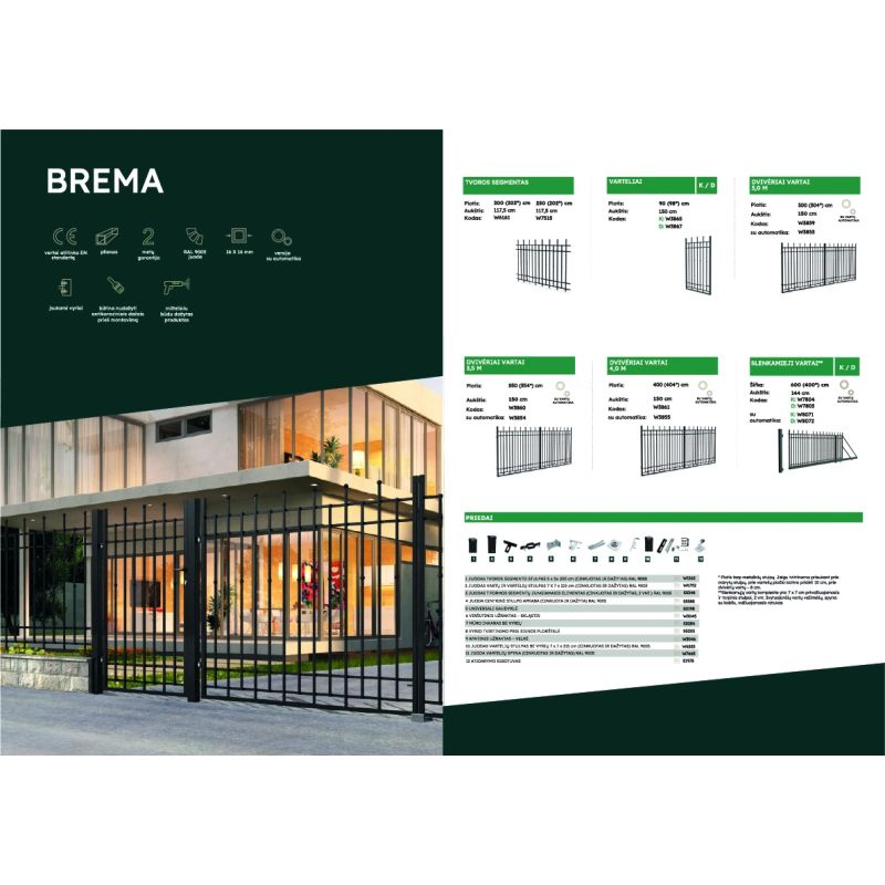 Žoga segments brema 147.5x200cm melns
