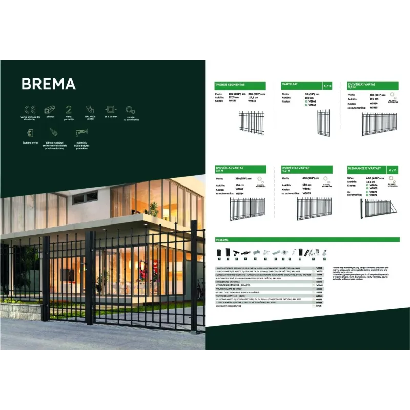 Paneļa žogs Polargos Brema, 200 cm x 147.5 cm
