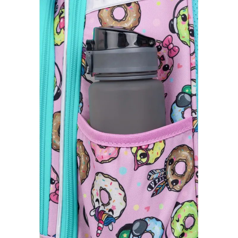 Skolas mugursoma CoolPack Coolpack_3 Happy Donuts, zila krās.-rozā krās., 29 cm x 16 cm x 40 cm